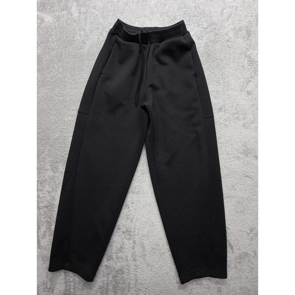 UNIQLO Pants Womens XS Black Jogger Tapered Fleece Drawstring Pockets Activewear